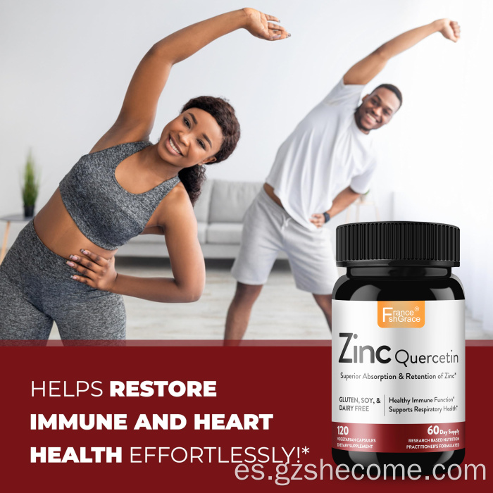 Las cápsulas de zinc de alta calidad admiten antioxidante inmune